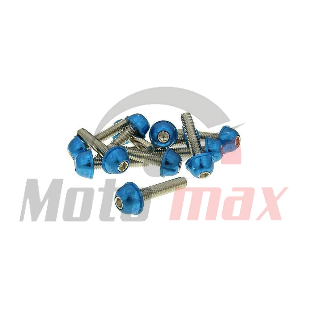 Srafovi maske M6x30 (12 komada) plavi set