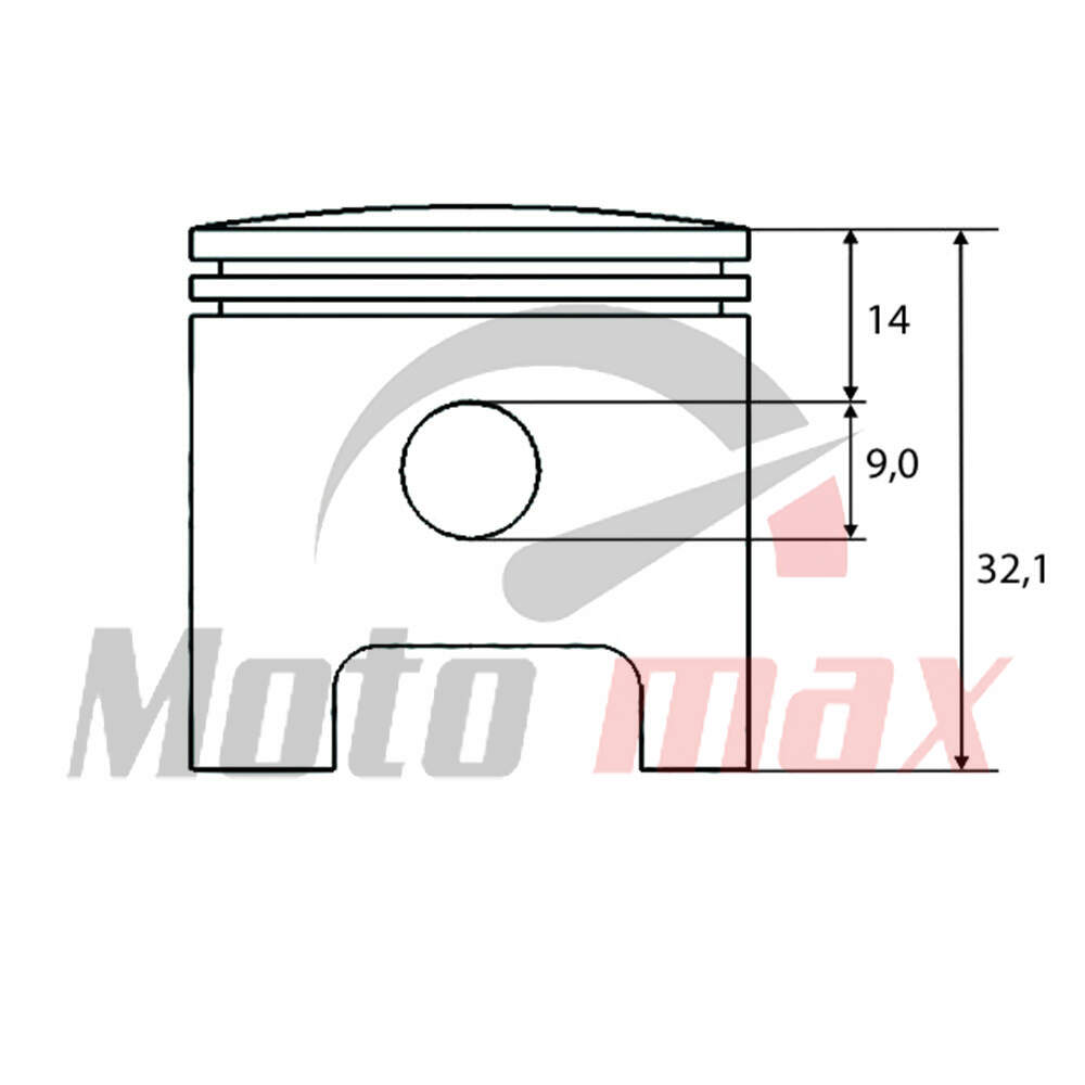 Piston dolmar 102 400 diameter 40 mm pin 9 mm aip